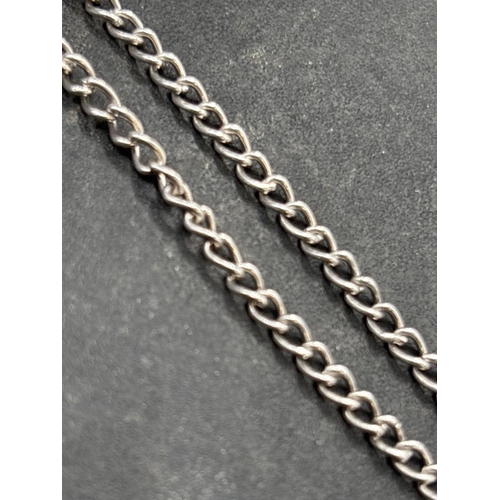 76 - A silver neck chain 16 inch