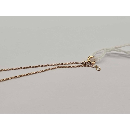 99 - A fine curb link neck-chain 9ct 13 inch 1.7g