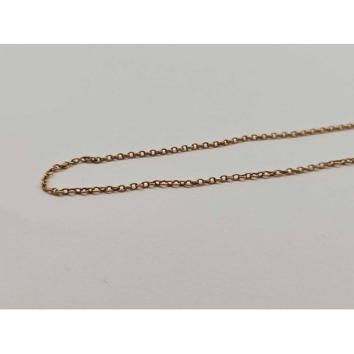 99 - A fine curb link neck-chain 9ct 13 inch 1.7g
