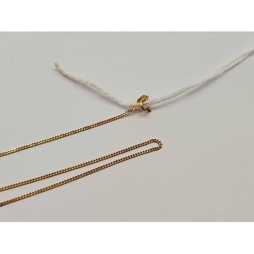 99 - A fine curb link neck-chain 9ct 13 inch 1.7g
