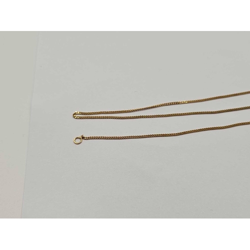 99 - A fine curb link neck-chain 9ct 13 inch 1.7g