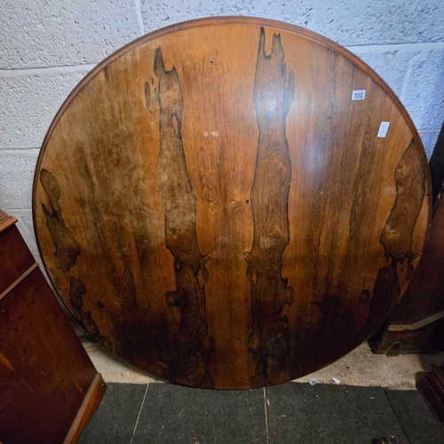 A good Victorian Rosewood Loo table, the central pedestal with 3 carved ...