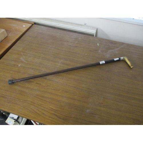 11 - A SILVER MOUNTED WALKING STICK