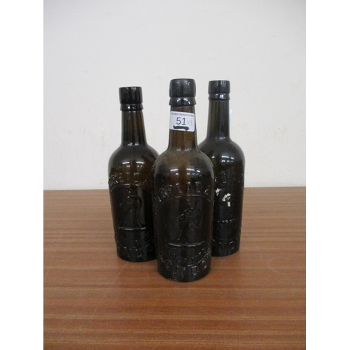 51 - THREE WHITBREAD & CO, LONDON, VINTAGE BEER BOTTLES