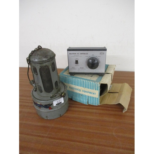 52 - A PARAFFIN HEATER & A MODEL RAILWAY CONTROLLER