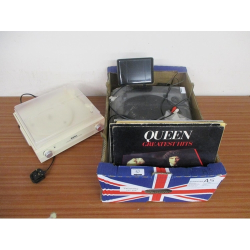 57 - RECORD PLAYERS & ALBUMS