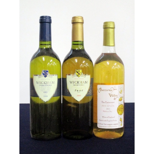 185 - 1 bt Wickham Vintage Selection Dry 2000 1 bt Wickham Special Release Fumé Dry 2003 hf/i.n 1 bt Buzza... 
