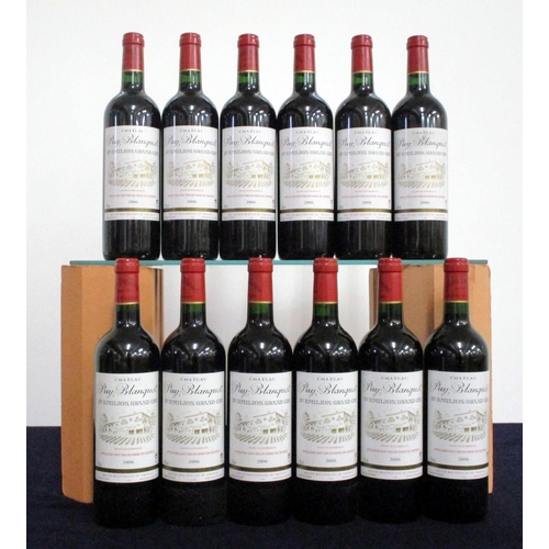 196 - V 12 bts Ch. Puy-Blanquet 2006 owc St-Émilion Grand Cru 1 hf, 7 hf/i.n, 4 i.n