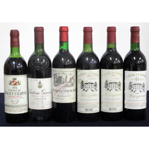 221 - 1 bt Ch. Pontet-Chappaz 1978 Margaux us 1 bt Ch. La Tour de Mons 1979 Margaux i.n, vsl bs 1 bt Ch. G... 