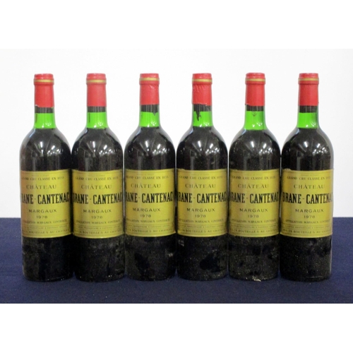 222 - 6 bts Ch. Brane-Cantenac 1978 owc Cantenac (Margaux) 2me Cru Classé ts