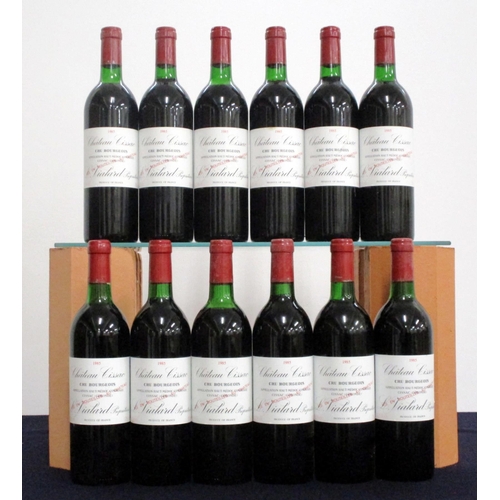 228 - 12 Ch. Cissac 1985 owc Cissac (Haut-Médoc) Cru Bourgeois Exceptionnel 3 i.n, 1 vts, 4 ts, 2 us/ts, 2... 
