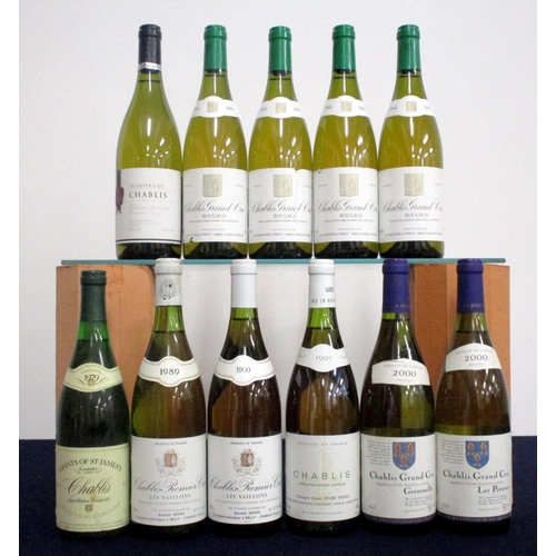 234 - 1 bt Chablis 1979 Grants of St-James ts 1 bt Chablis 1er Cru Les Vaillons 1989 Bernard Defaix us/ts ... 