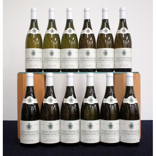 251 - 12 bts Puligny-Montrachet Les Champs Gains 1er Cru 1999 oc Roger Belland hf/i.n