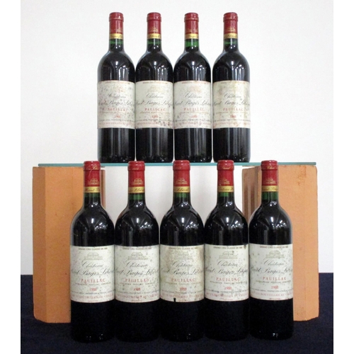 279 - 9 bts Ch. Haut-Bages Libéral 1988 Pauillac, 5me Cru Classé 6 hf, 2 hf/i.n, 1 i.n, dstl