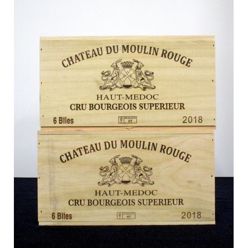 298 - V 12 bts Ch. Moulin Rouge 2018 owc (2 x 6) Haut-Médoc Cru Bourgeois Superieur