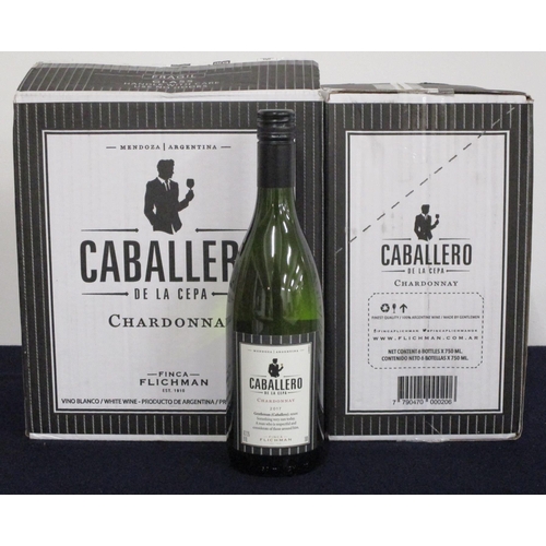 322 - V 12 bts Caballero de La Cepa Chardonnay 2017 oc (2 x 6) Mendoza