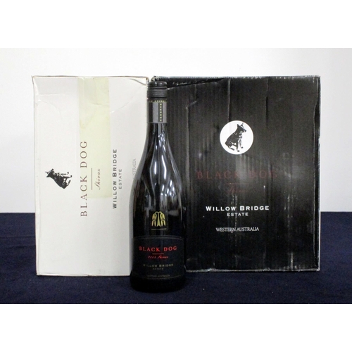 324 - V 12 bts Willow Bridge Estate Black Dog Shiraz 2008 oc (2 x 6) Geographe