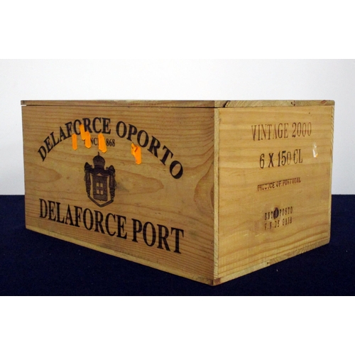 338 - V 6 magnums Delaforce 2000 Vintage Port owc