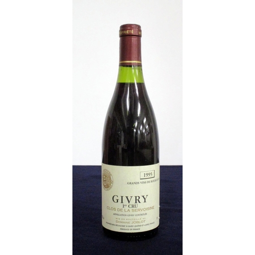 350 - 1 bt Givry 1er Cru Clos de la Servoisine 1995 Dom Joblot   us/ts