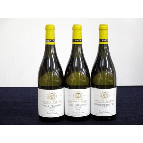 361 - 3 bts Chablis 1er Cru Sécher 2018 Joseph Drouhin Vaudon