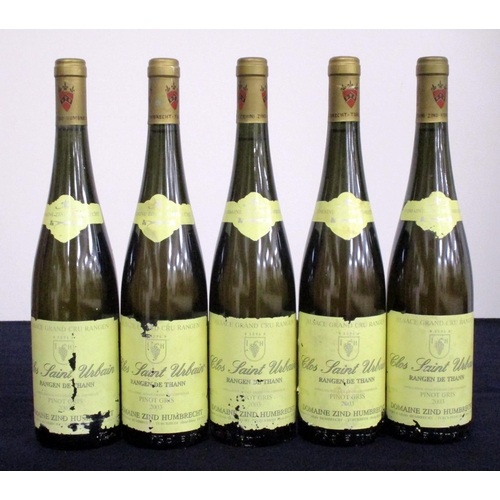 363 - 5 bts Zind Humbrecht Pinot Gris Grand Cru 2003 Clos Saint Urbain, Rangen de Thann sl cdl