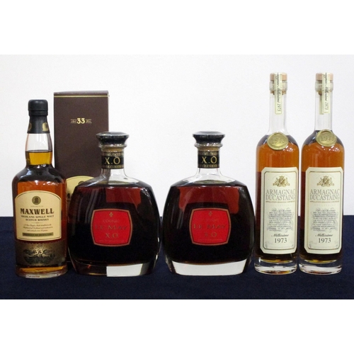 382 - 1 70-cl bt Maxwell 33 YO Highland Single Malt Scotch Whisky distilled 1979 40% oc 2 70-cl bts Le May... 