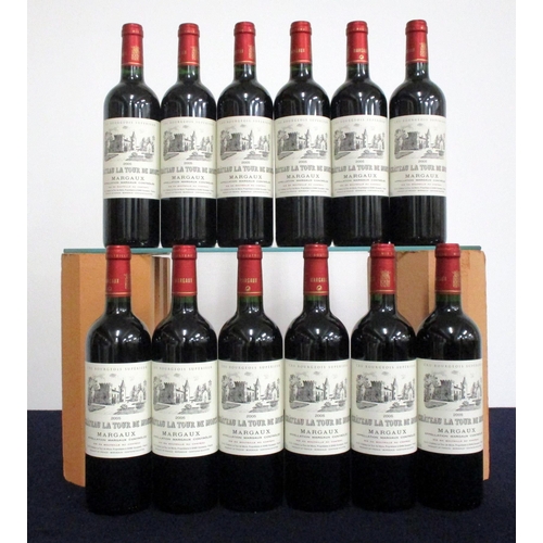 448 - 12 bts Ch. La Tour de Mons 2005 owc Margaux Cru Bourgeois Superieur 6 hf/in, 6 i.n