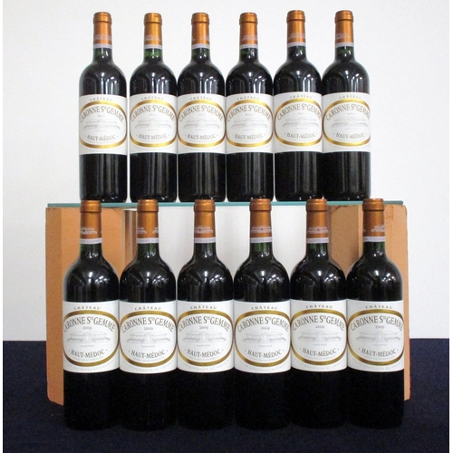 449 - 12 bts Ch. Caronne St Gemme 2009 oc Haut-Médoc, Cru Grand Bourgeois Exceptionnel