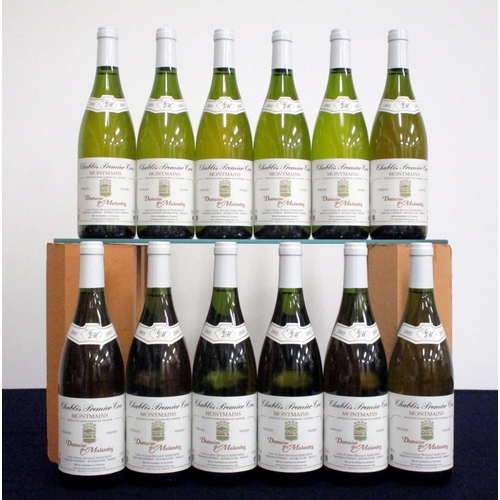 470 - 12 bts Chablis 1er Cru Montmains V.V. 2005 oc Dom des Malandes 6 hf/i.n, 6 i.n