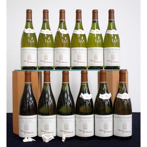 471 - 12 bts Chablis 1er Cru Vau de Vey 2006 oc Dom des Malandes 6 hf/i.n, 6 i.n,  mis-stuck/loose vintage... 