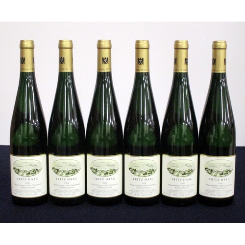 535 - 6 bts Fritz Haag Brauneberger Juffer Sonnenuhr Riesling Auslese Goldkapsel 2006 oc M-S-R