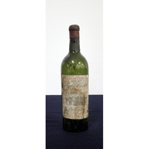 911 - 1 bt Ch. Mouton-Rothschild  Grand Cru 1919 Pauillac, 1er Cru Classé, us, Eschenauer & Cie Label, age... 