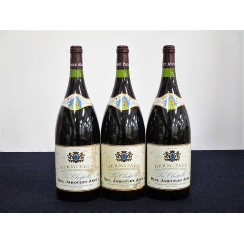 947 - 3 magnums Hermitage La Chappelle 1999 Paul Jaboulet Aïne  hf, vsl dstl