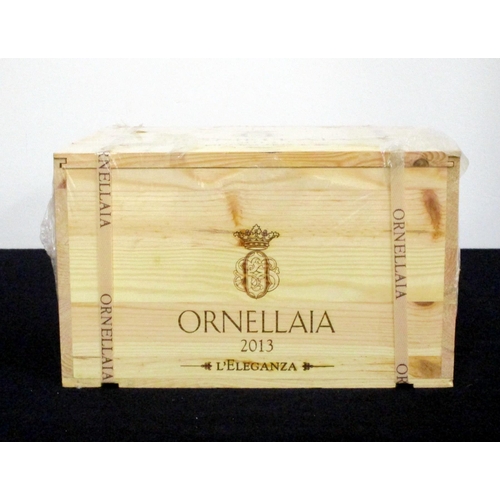 958 - 6 bts Ornellaia  Vendennia d'Artista L'Eleganza 2013  owc Bolgheri Superiore