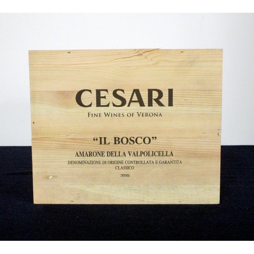 960 - 6 bts Cesari 'IL Bosco' Amarone della Valpolicella Classico 2015 owc - split lid