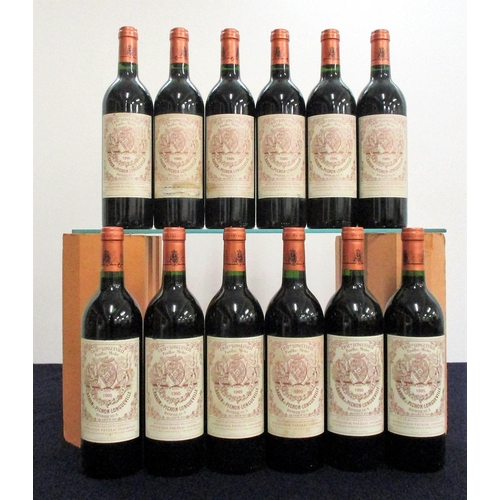 967 - 12 Ch. Pichon Baron 1995  Pauillac, 2me Cru Classé 10 hf, 2hf/i.n, vsl stl