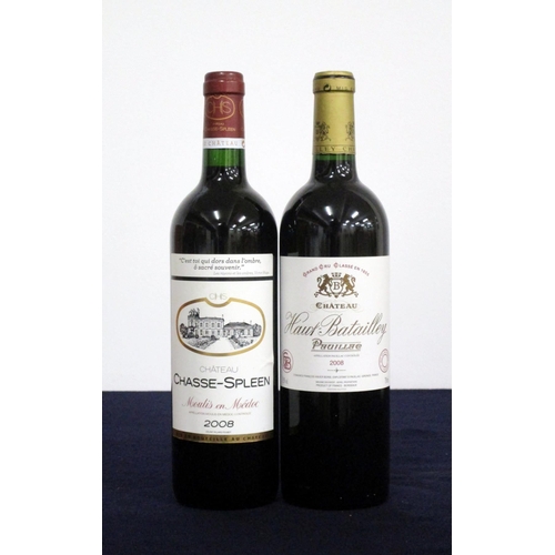 137 - 1 bt Ch. Chasse-Spleen 2008 Moulis (Médoc) Cru Bourgeois Exceptionnel i.n 1 bt Ch. Haut-Batailley 20... 