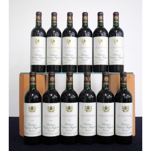 149 - 12 bts Ch. Beau-Séjour Becot 1998 owc St-Émilion, Grand Cru Classé 7 hf/i.n, 5 i.n