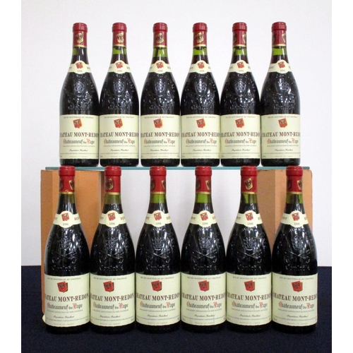 197 - 12 bts Châteauneuf-du-Pape 1996 Ch. Mont-Rédon 11 i.n, 1 vts