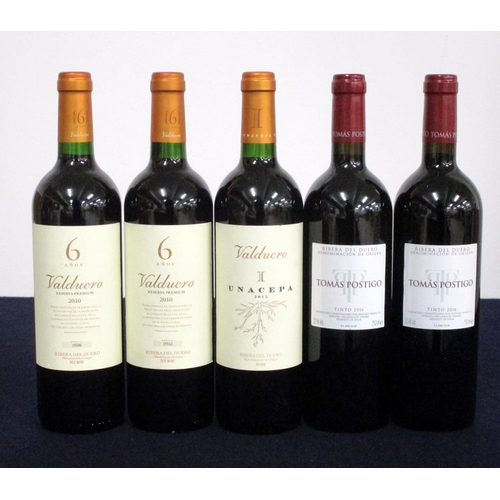 214 - 2 bts Valduero 6 Anos Reserva Premium 2010 Ribera del Duero 1 bt Valduero 1 Una Cepa 2015 Ribera del... 