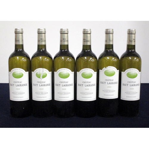 241 - 6 bts Ch. Haut Lagrange 2008 Pessac-Léognan i.n, sl scuffed labels