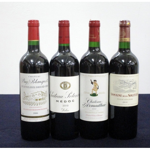 273 - 1 bt Ch. Puy-Blanquet 2006 St-Émilion Grand Cru hf/i.n 1 bt Ch. Potensac Médoc 2010 hf/i.n 1 bt d'Ar... 