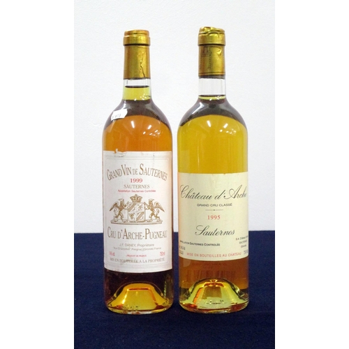 275 - 1 bt Ch. D'Arche 1995 Sauternes Grand Cru Classé i.n 1 bt Cru  D'Arche-Pugneau 1999 Sauternes hf  vs... 