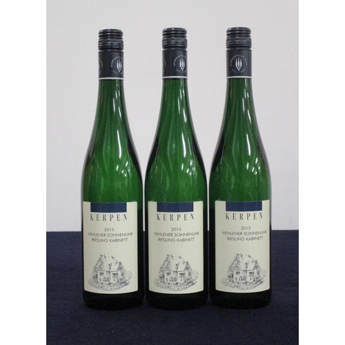 281 - 3 bts Kerpen Wehlener Sonnenuhr Riesling 2015 oc Kabinett