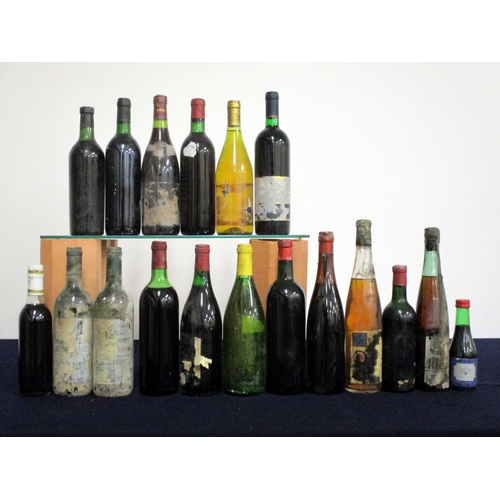 300 - 18 Assorted Unknown Wines missing labels bs, foils crusted/oxidised