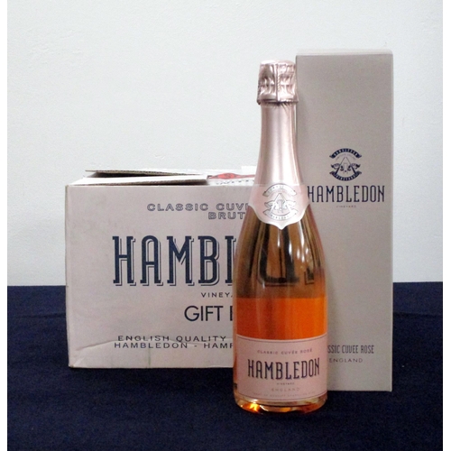 453 - 6 bts Hambledon Vineyard Classic Cuvée Brut Rosé NV disgorged 2022 ind oc