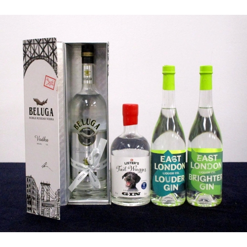 461 - 1 litre bt Beluga Finest Quality Noble Russian Vodka 40% oc 1 70-cl bt Listers Tail Wagger London Dr... 