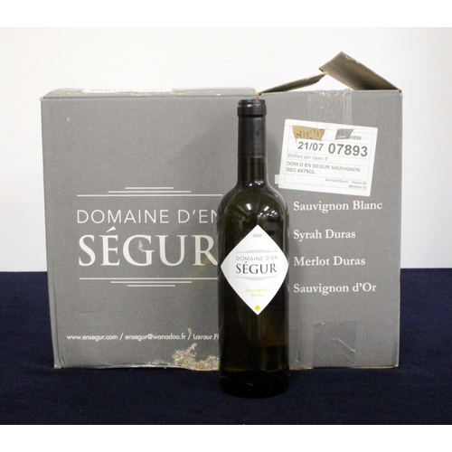 481 - v 12 bts Domaine D'En Segur Sauvignon Blanc 2020 oc (2 x 6) IGP Tarn