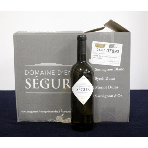 482 - v 12 bts Domaine D'En Segur Sauvignon Blanc 2020 oc (2 x 6) IGP Tarn