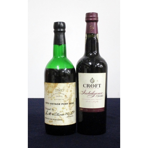 683 - 1 bt Smith Woodhouse 1970 Vintage Port ls, stl 1 bt Croft Indulgence NV vsl bs Above two bottles